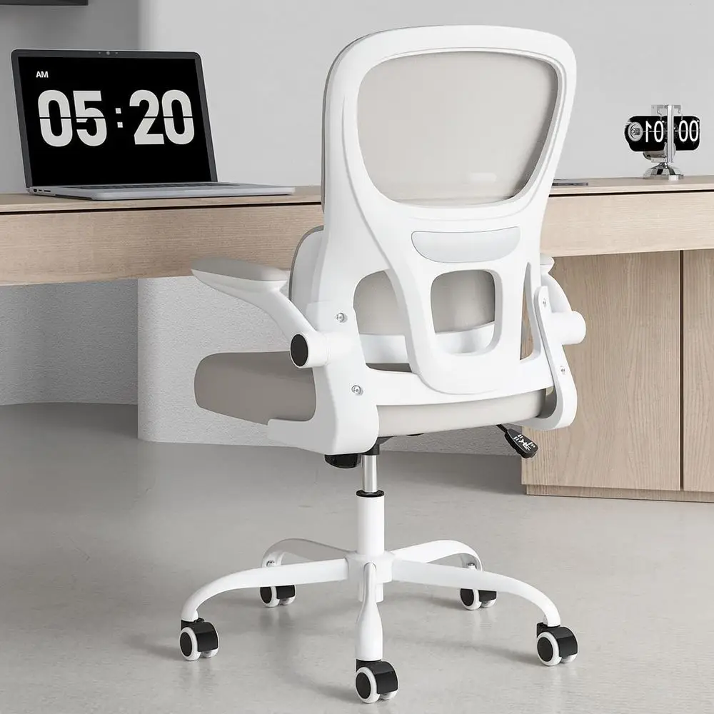 

Mesh Ergonomic Oice Chair with Lumbar Support, Comy Computer Desk Chair with lip Armrest Rolling Wheels or Home Stud