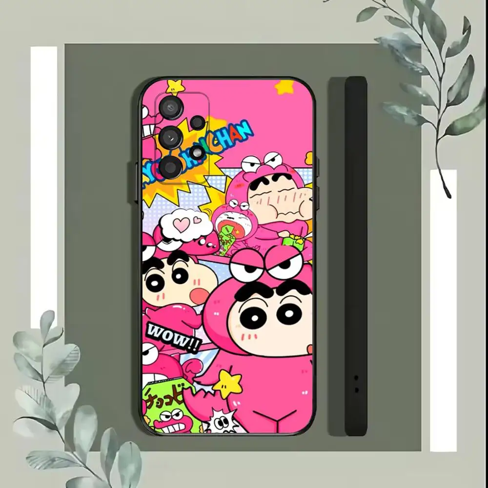 Anime H-Crayon Shin-chan-S  Phone Case For Samsung S25,S24,S21,S22,S23,S30,Ultra,S20,Plus,Fe,Lite,5G Black Cover