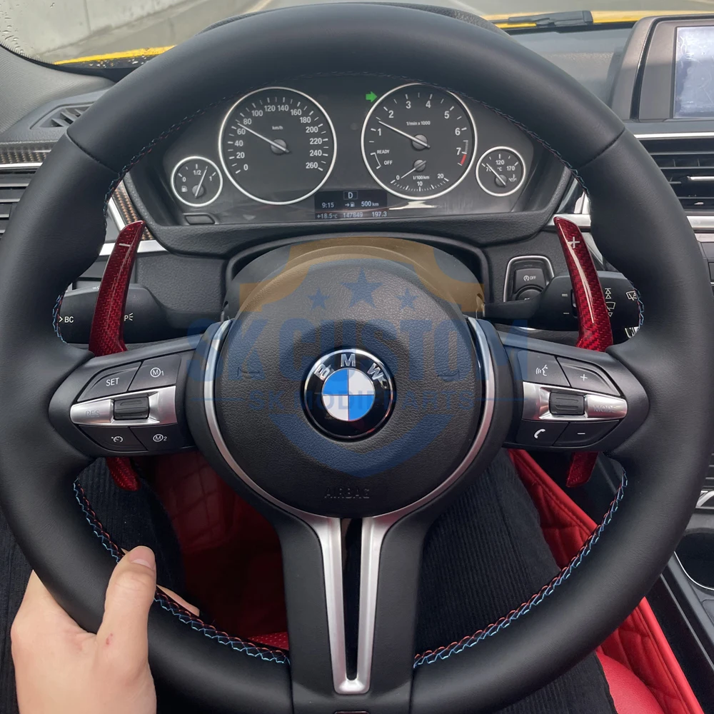 SK CUSTOM คาร์บอนไฟเบอร์พวงมาลัย Paddle Shifters สําหรับ BMW F36 F21 F22 F32 F30 F02 F80 F11 F06 F20 F23 F10 F12 F26 F15 M3 M4