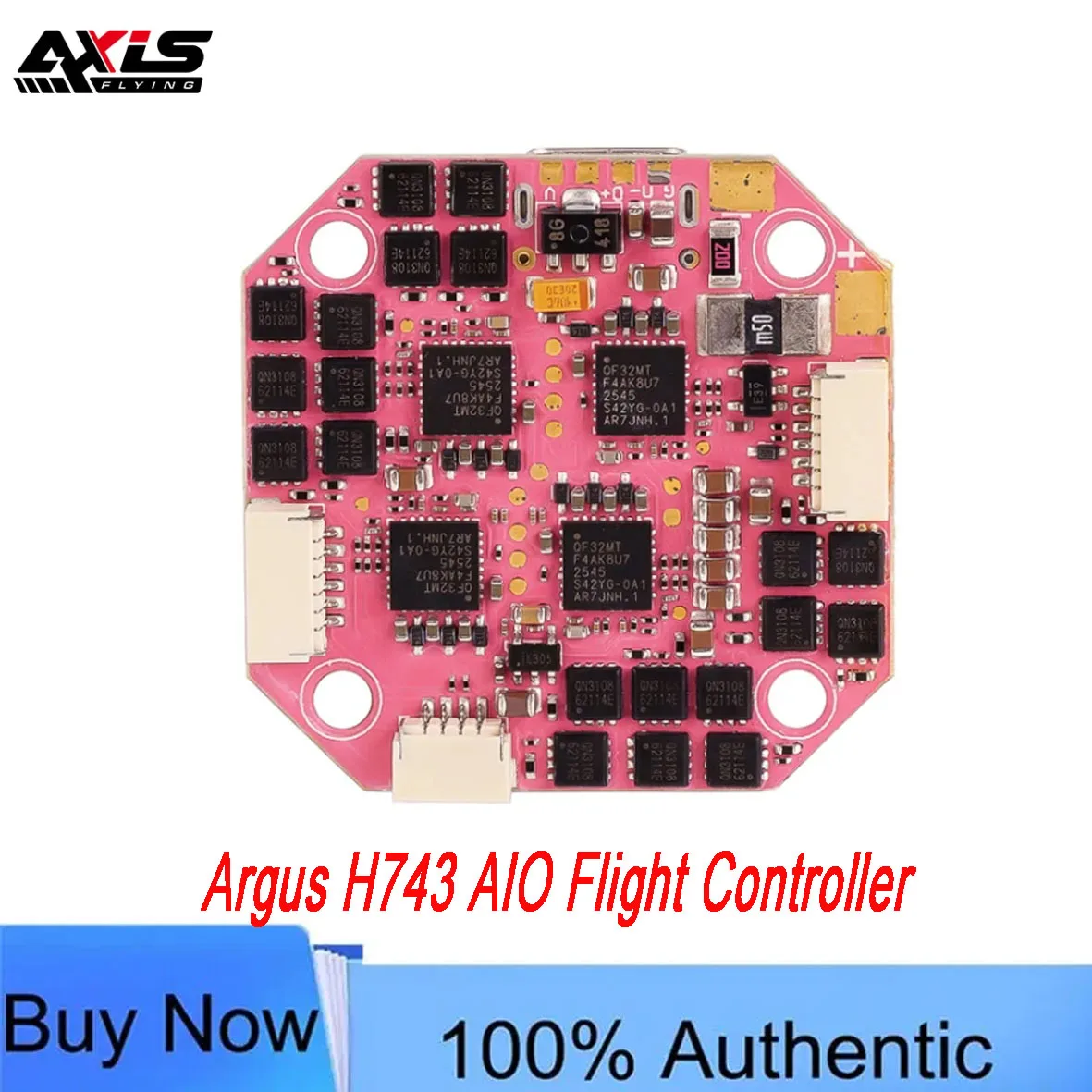 Axisflying Argus H743 AIO Flight Controller 45A 2-3S Brushless ESC Built-in ELRS Receiver ICM42688 Gyro for FPV Racing Drone