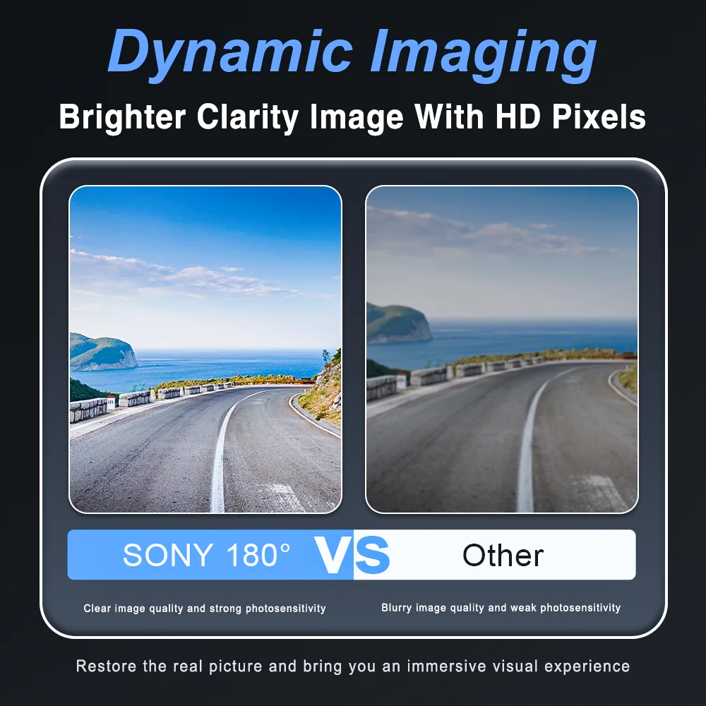 GcPaSr لسوني AHD 1920x1080P عين السمكة الذهبي عدسة كامل HD للرؤية الليلية مركبة عكس الكاميرا الأمامية سيارة كاميرا الرؤية الخلفية 200 °
