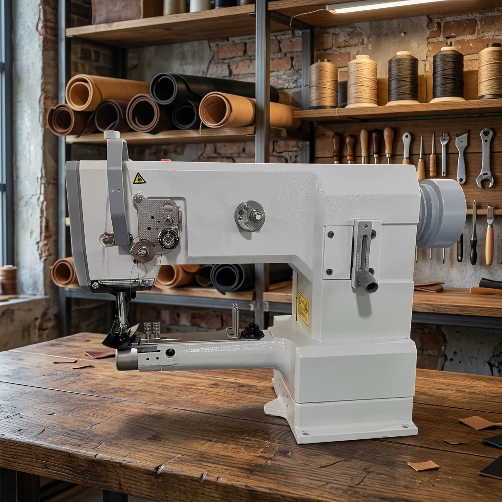 QK-T335 Automatic Single Needle Compoud Feed  Feeding 50mm Cylinder Bed Lockstitch Sewing Machine With Big Hook