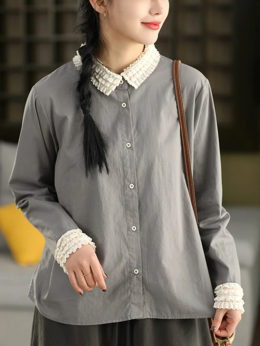 

Женское длинное платье из чистого хлопка с тяжелой вышивкой и кружевной отделкой, свободного кроя, универсального цвета, весенняя коллекция