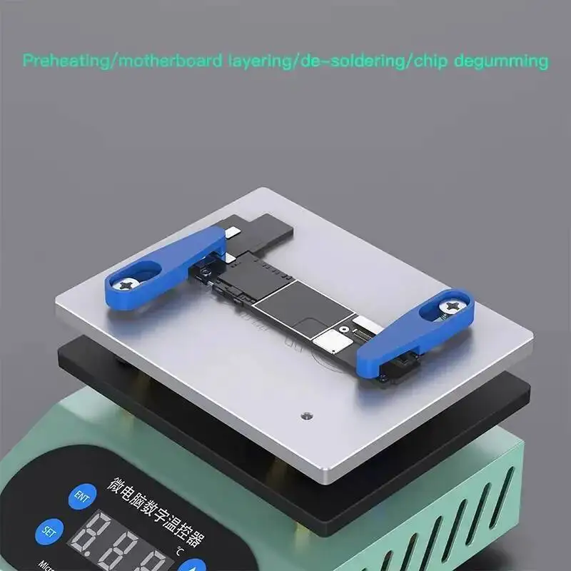 SK-H2 Universal Mini Heating Table Digital Thermostat Aluminum Alloy Platform for BGA PCB SMD Repair LCD Touch Screen Preheating