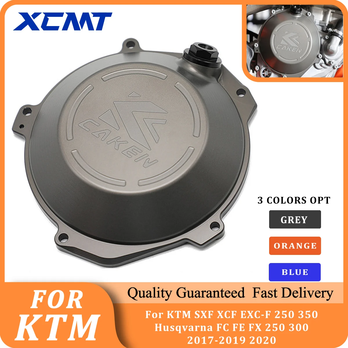 

Motorcycle For KTM SXF XCF EXC-F 250 350 CNC Aluminium Clutch Guard Cover Protector For Husqvarna FC FE FX 250 300 2017-2022