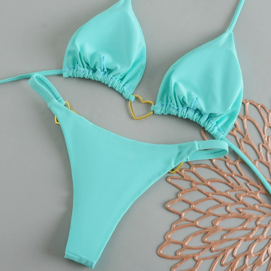 Customized LOGO women's 2026 European and American new sexy multi-color bikini fashion high-sense split swimsuit bikini