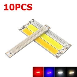 10 sztuk/partia 3W taśma LED COB 8x60mm listwa świetlna LED DC 3V ciepły/zimny biały/niebieski/czerwony źródło Chip 180° Oświetlenie do lampy DIY