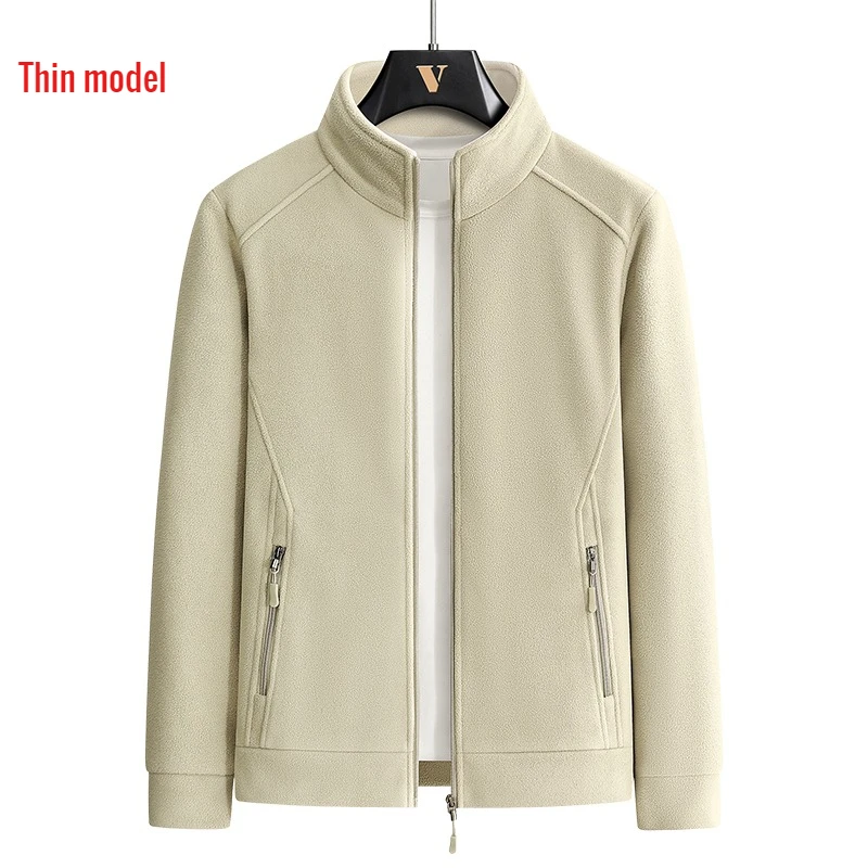 حجم كبير 9XL الرجال سترة عادية الوقوف طوق الرمز البريدي القطبية الصوف معطف الذكور يندبروف الربيع الشتاء زائد كبير سميكة الدافئة أبلى #4