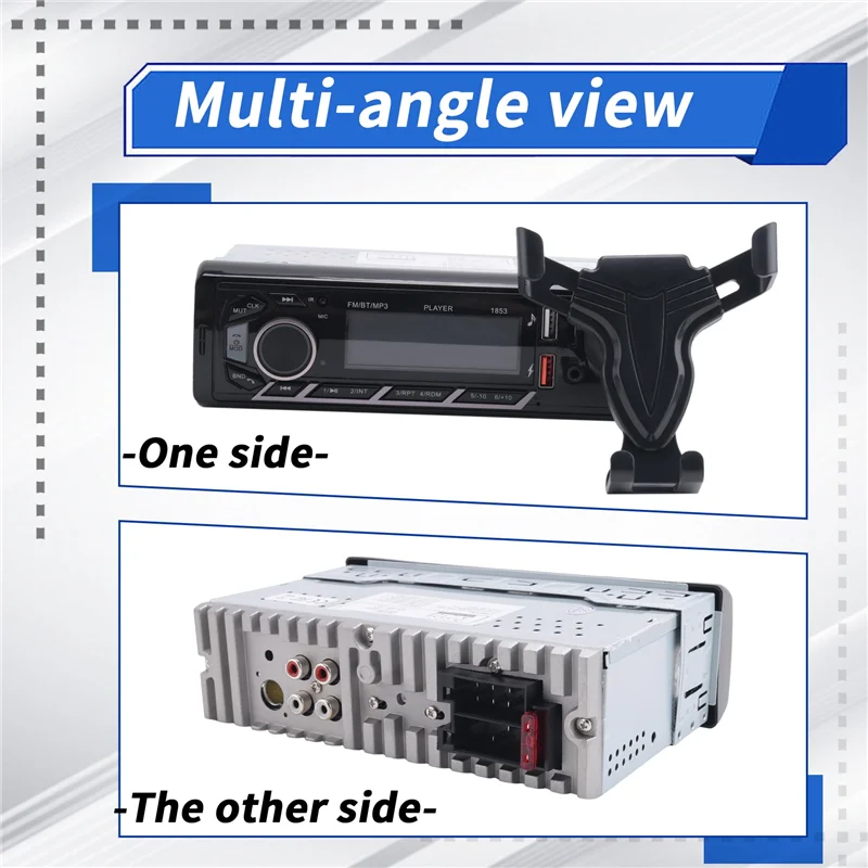 A33K-автомобильный радиоприемник Bluetooth с одним дин, автомобильная аудиосистема 1 Din с держателем для телефона, поддержка FM/MP3/AUX/USB/TF-карты A33K-автомобильный радиоприемник Bluetooth с одним дин, автомобильная аудиосистема 1 Din с держателем для телефона, поддержка FM/MP3/AUX/USB/TF-карты