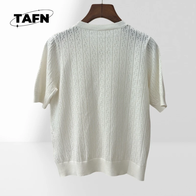 High Street Tendencia de temperamento simple y cómoda Hermosa camiseta de vibraciones de verano |   Algodón transpirable |   Impresión gráfica AF2419