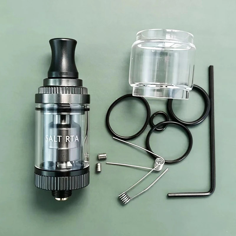Атомайзер SALT RTA 18 мм, 2 мл/3,5 мл, с трубкой Bubble Tube, для одинарной катушки, с дрип-типом 510, регулируемым потоком воздуха, топ-фил танк, декоративные аксессуары
