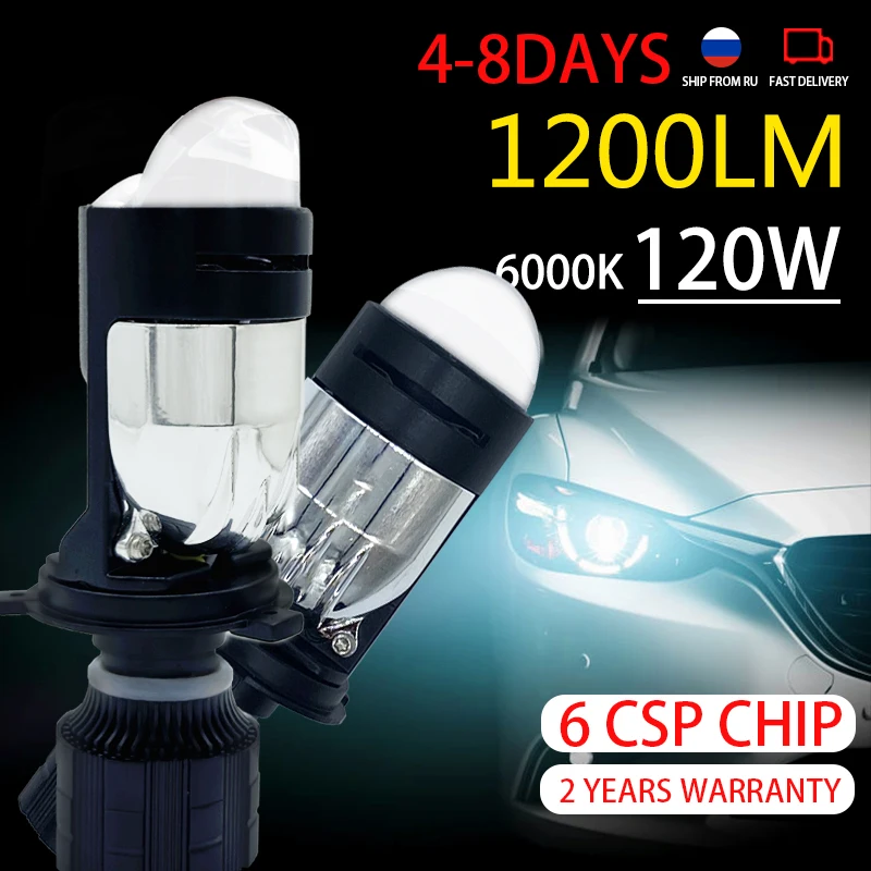 A82 H4 LED Mini Hi-Lo Headlights 9003 HB2 Laser Bulb Fog Lamps Canbus Auto RHD LHD High Power Dual Projector Lens Car Headlamp