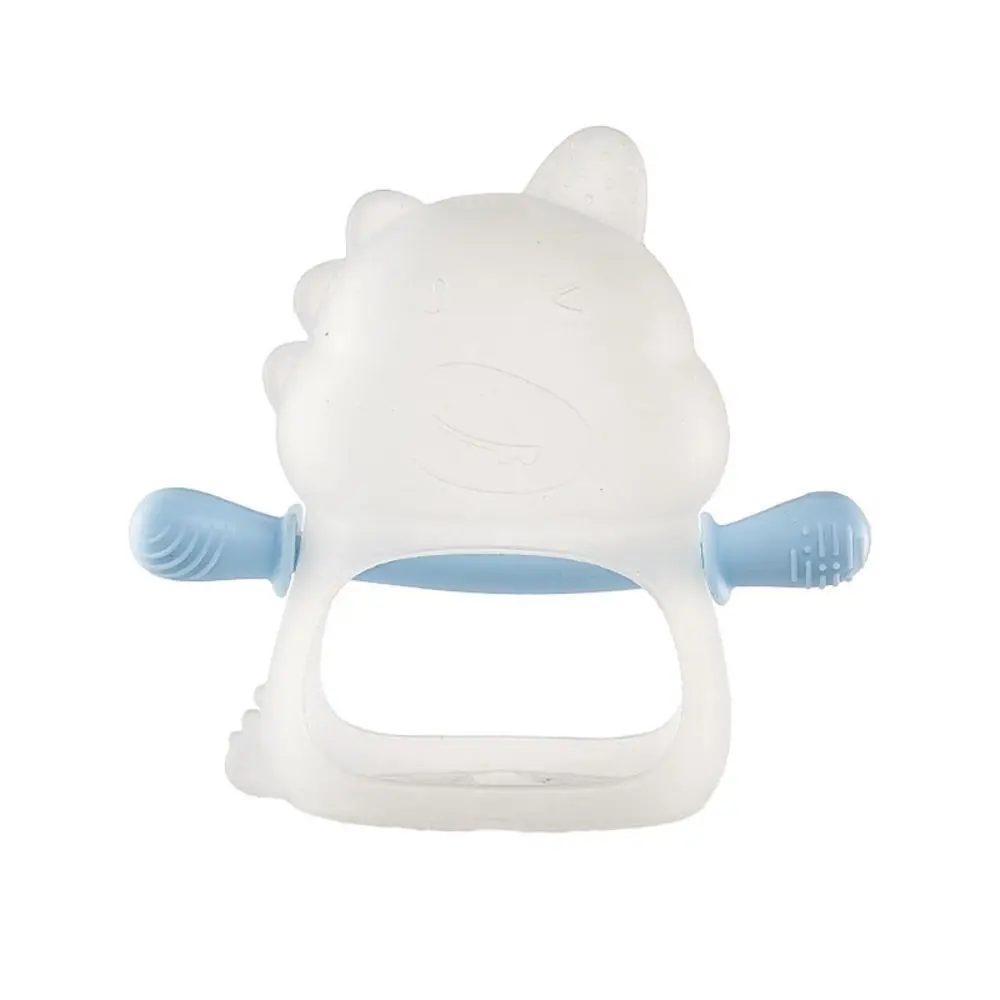 

3Pcs Soft Baby Dinosaur Teether Anti Dropping Anti-eating Hand Silicone Baby Teething Toys Soothe Babies Gums Easy Grip