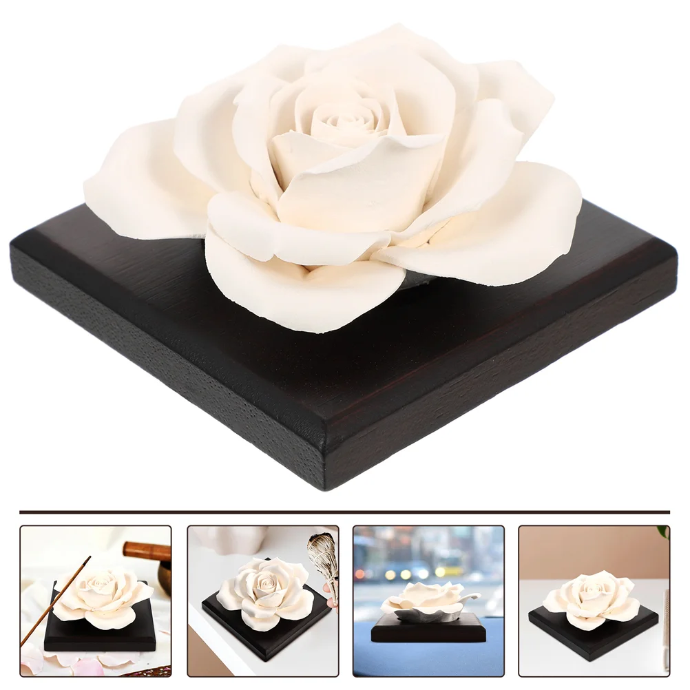 2 Pcs Aromatic Plaster Flowers Essential Oils Diffusers for Home Incense Decorate Desktop Porcelain Car Perfume