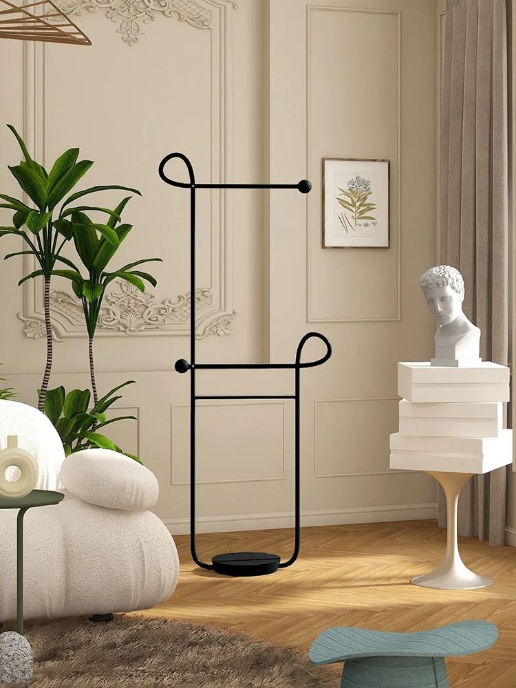 Coat rack floor-to-ceiling Nordic living room bedroom hanger entrance clothes storage rack metal