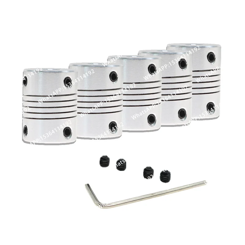 10 Pieces 3mm/4mm/5mm/6mm/6.35mm/7mm/8mm/10mm Aluminum Shaft Coupling Flexible Coupler Motor Connector D19L25