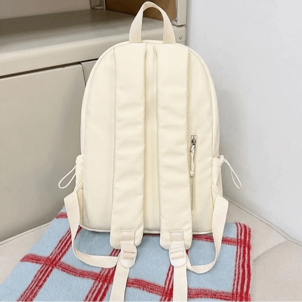 Creative Solid Color Wing Backpack Y2k Lolita Nylon Backpack College Style Large Capacity Students School Bag Women