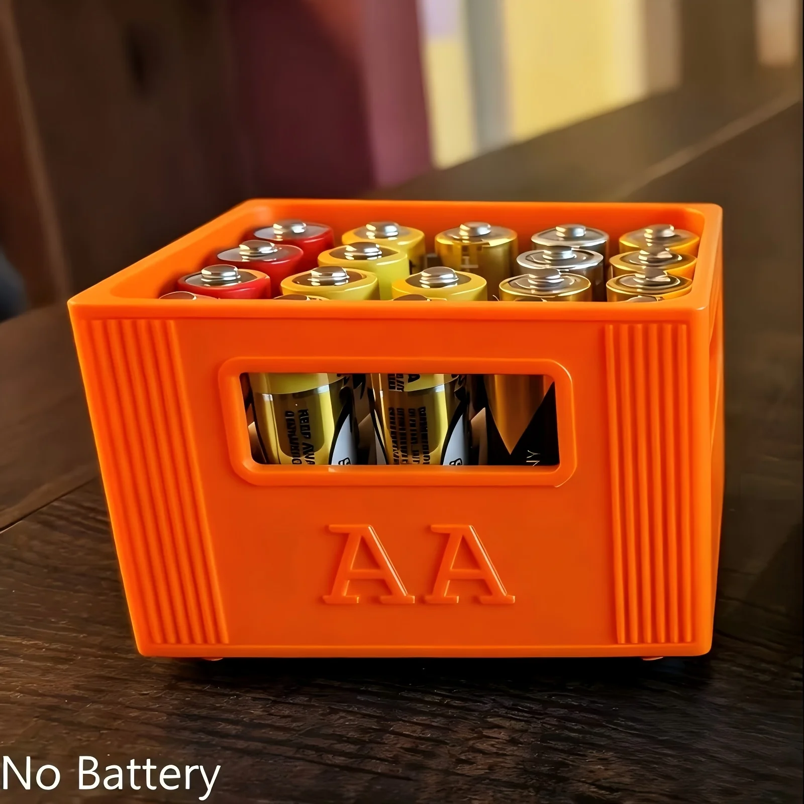 3D Printed AA/AAA Battery Storage Box - Large Capacity, 30/20 Compartments, Durable Plastic Organizer, for Home Decoration