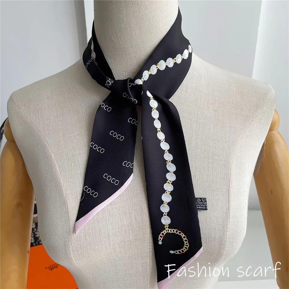 

Корейская летняя новая цепочка с пряжкой, декоративная лента, маленький шарф, женский саржевый шарф с ручкой для сумки, лента для волос, сувенирный маленький шарф