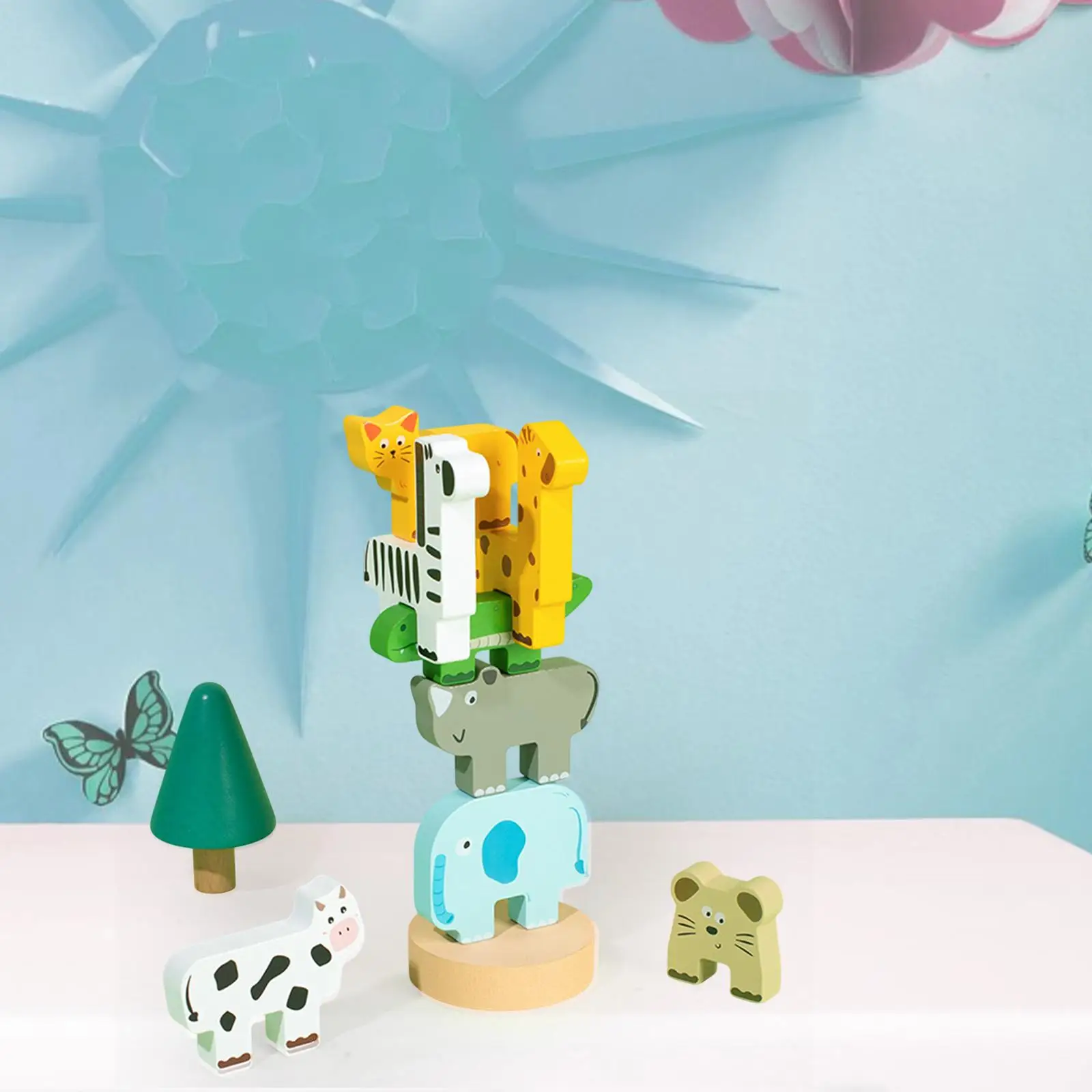 Brinquedos de empilhamento de madeira Brinquedo educacional de equilíbrio de atividade de equilíbrio