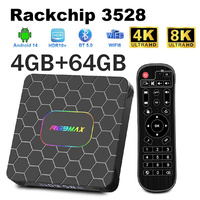 R69 Max TV Box Android 14 Rockchip RK3528 Quad core Support 8K 4K HD BT5.0 Wifi 6 Media Player Set Top Box iptv