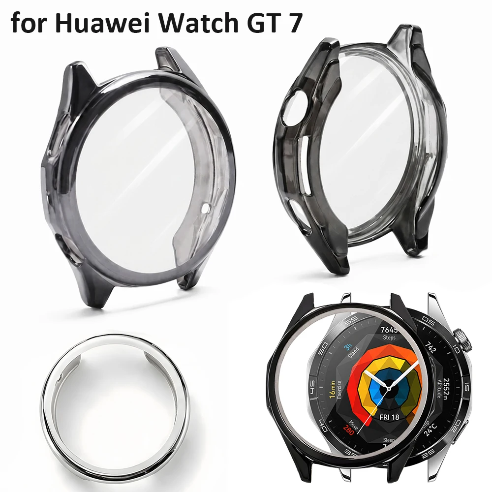 TPU Case Anti-scratch Watch Case for Huawei Watch GT 7 41mm46mm Protective Bumper Cover Screen Protector Case for GT 7 Pro 46mm