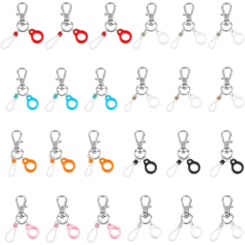 

24 шт., зажимы для держателя ручек, ремешок, держатель для ручек, значок, регулируемый зажим для ручки с застежкой-омаром, карманный подвесной держатель, катушка