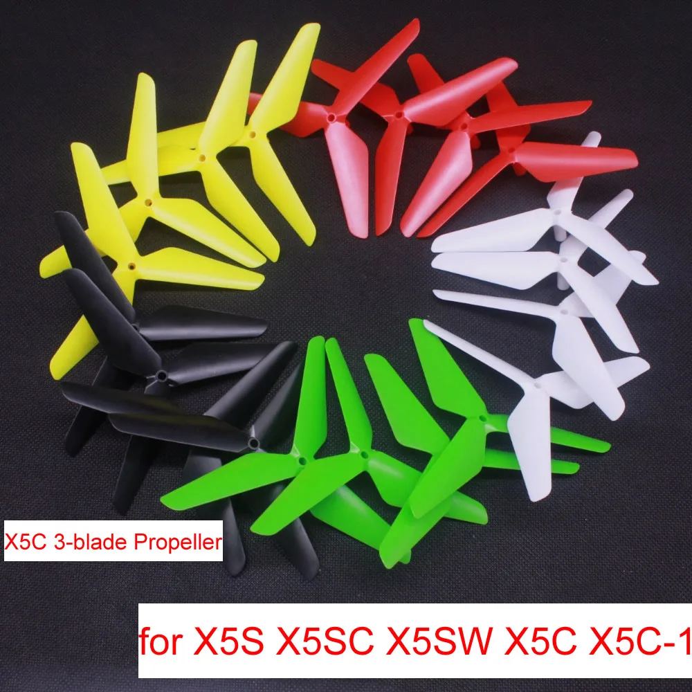 5 Sets/ 20PCS 5 Colors AB CW CCW Blades Upgrade 3-blade Propellers for Syma X5C X5C-1 X5SW X5SC X5SW-1 X5S Drone RC Quadcopter