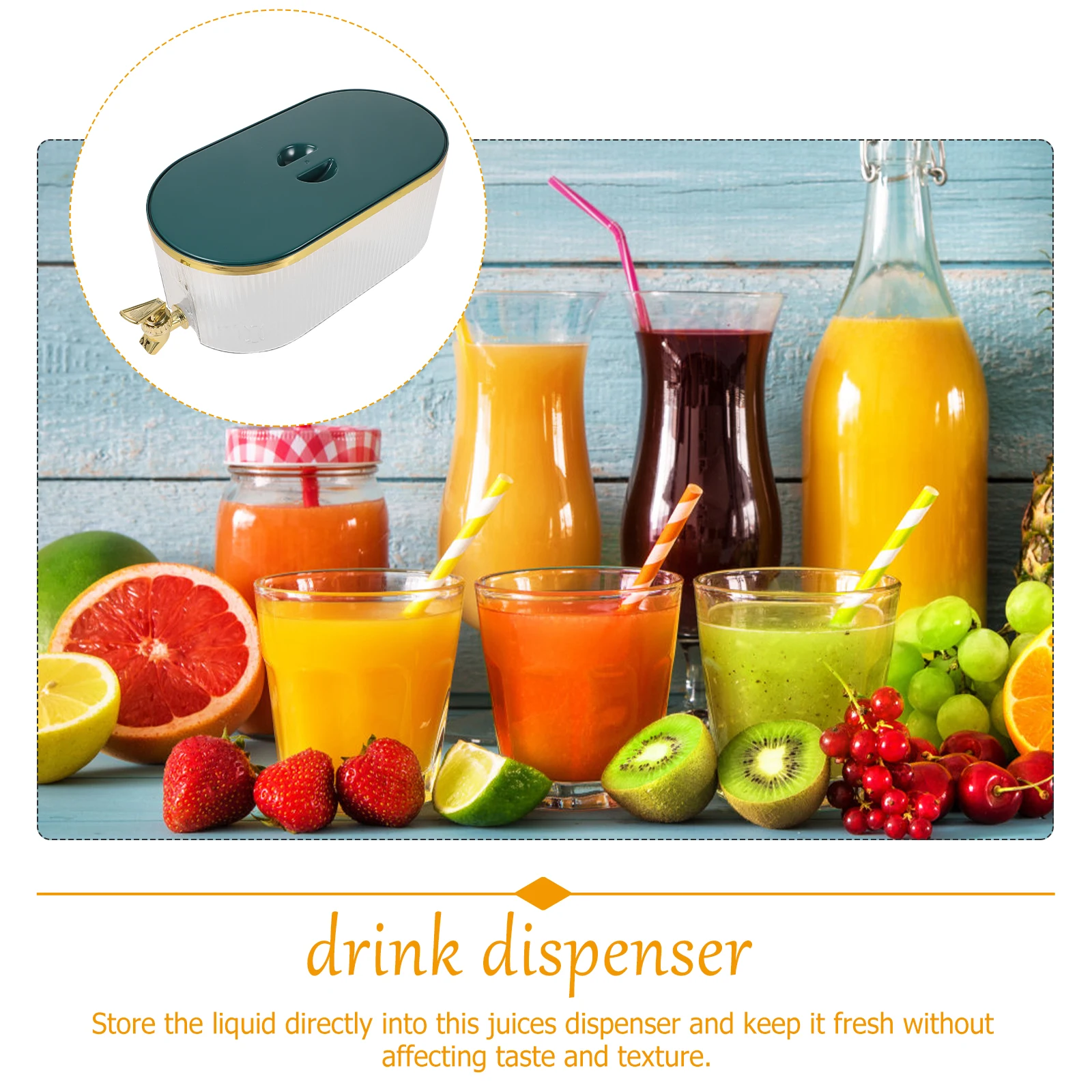 

Large Capacity Cold Water Dispenser with Spigot Sealed Lid for Juice Wine Lemon Tea Storage Portable Drink Dispenser for Parties