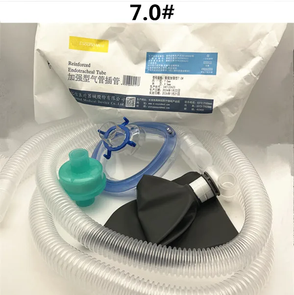 Disposable respiratory filter kit, anesthesia respiratory tube assembly, threaded tube reinforcement tube