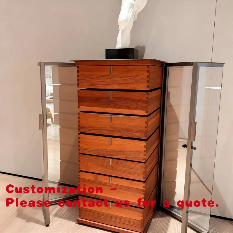 

custom.Minimalist Modern Luxury Custom Metal Aluminum Glass Wall Display Cabinet Showcase Corner With Led Light Livi
