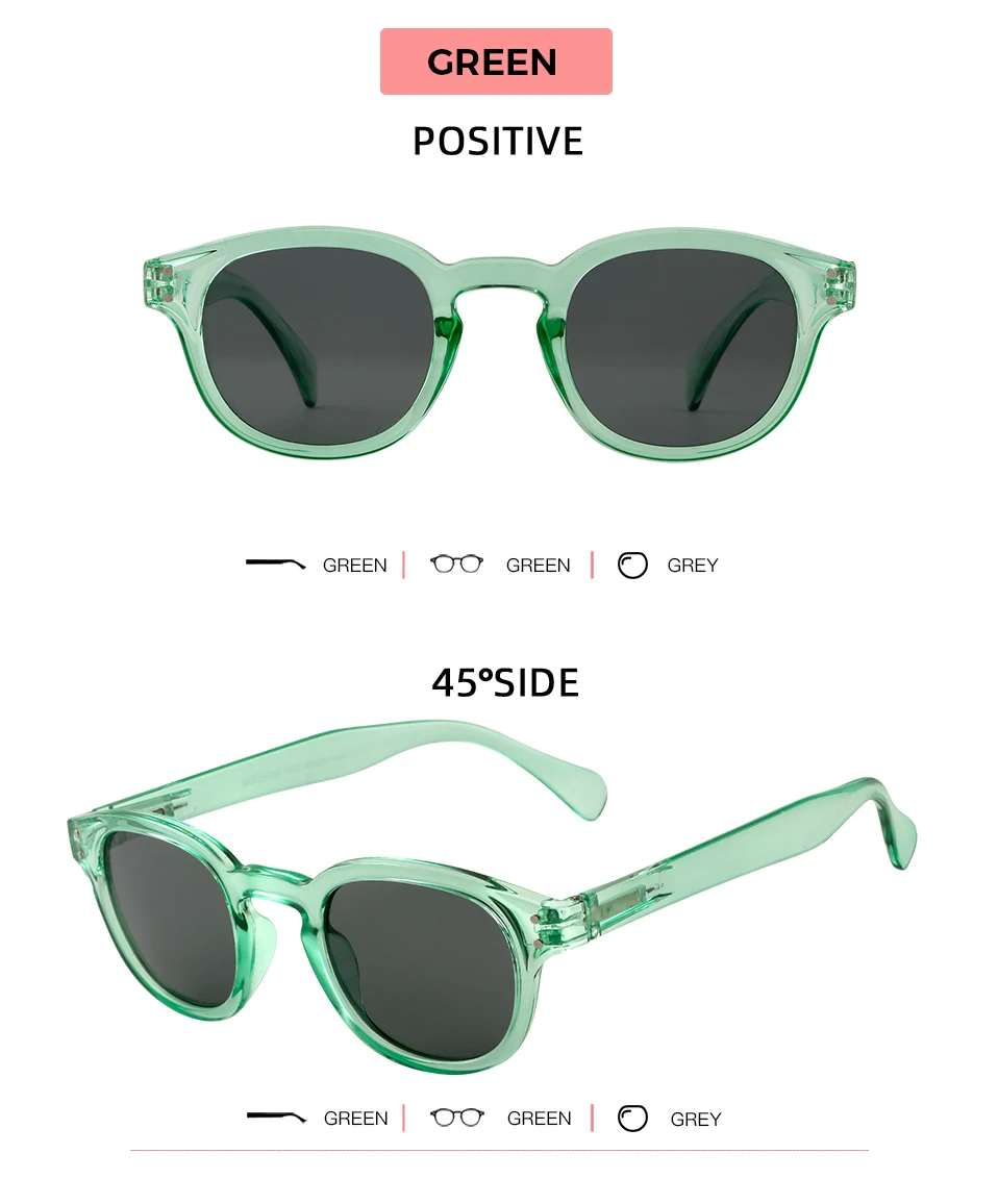 Meeshow Marken-Sonnenbrille mit Blendschutz für Damen und Herren, modisches Design, runder Rahmen, UV-Schutz, Nylon-Gläser – Detail 8