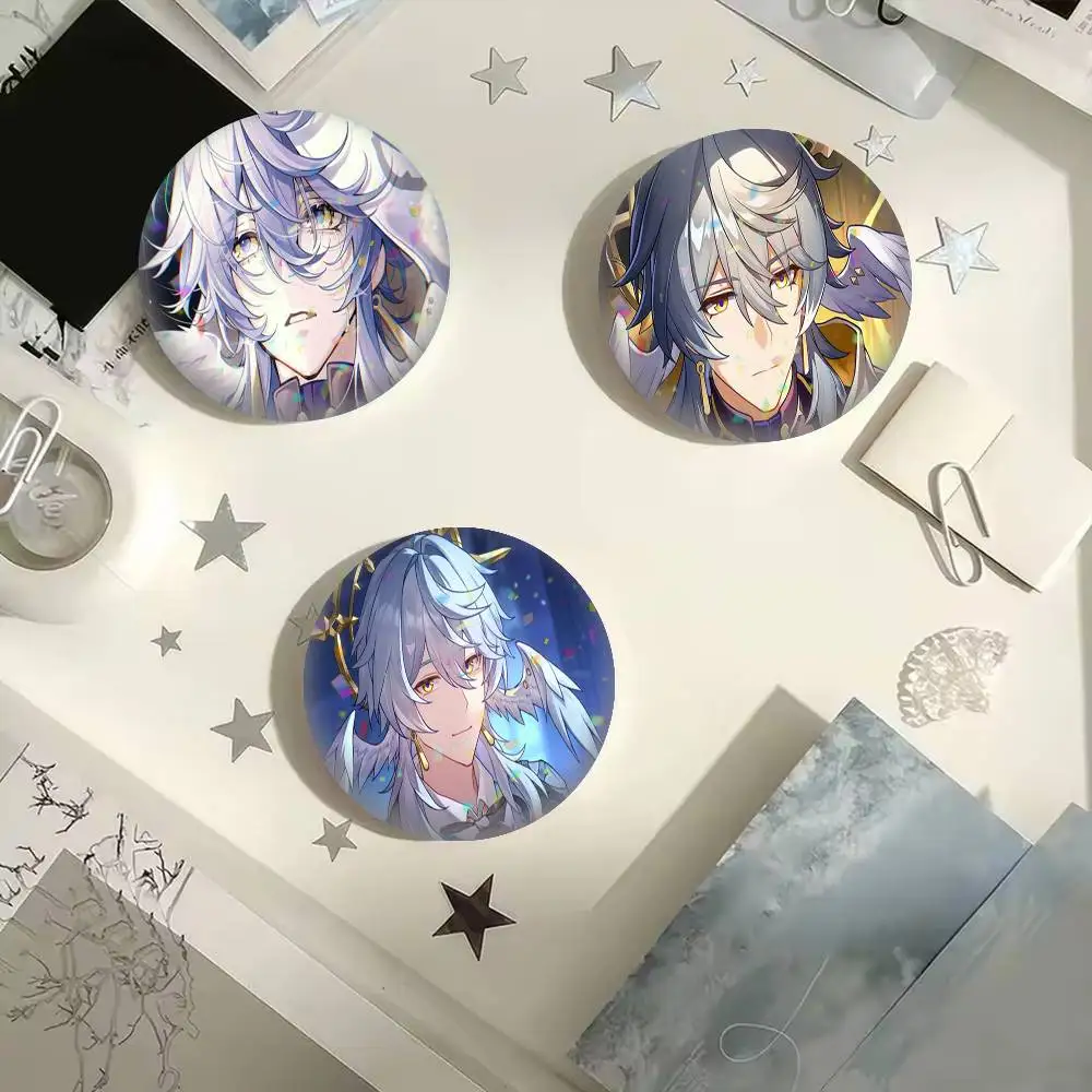 S-Sunday H-Honkai Star   25 32 44 58 75mm Badges Personalized Round Brooches Pins Accessory Gift