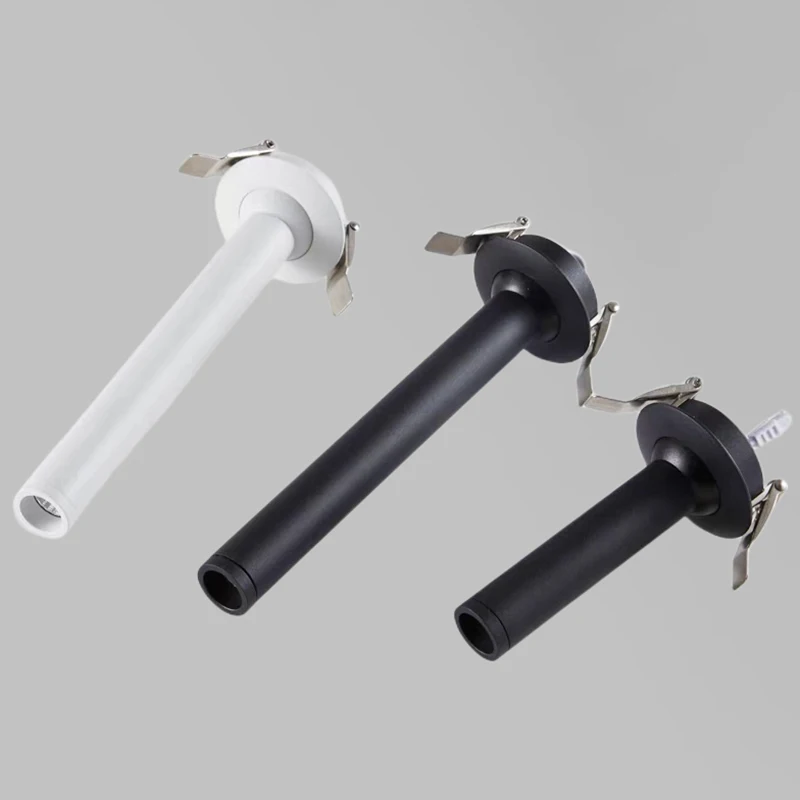 Dimmable Long Tube Ceiling Light Recessed LED Spotlight 7W 12W Rotating COB Downlight For Kitchen Bedroom TV Background Lighting