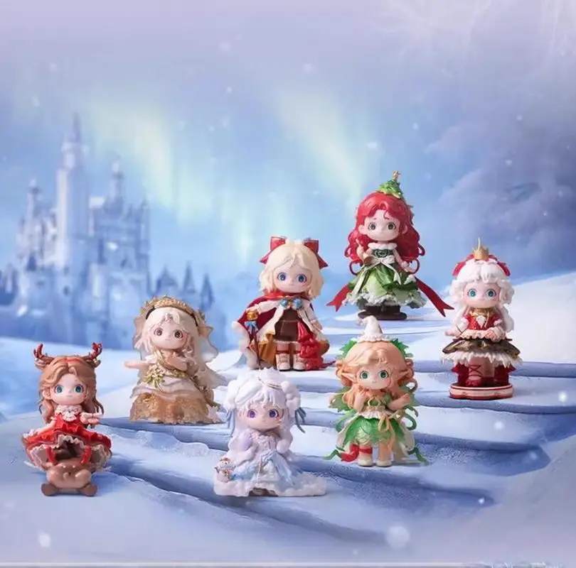 

В наличии, натуральная Heyone Joy, Рождественский секретный шар, слепая коробка, модная игра, принцесса, фигурка, украшение для рабочего стола, подарок на день рождения