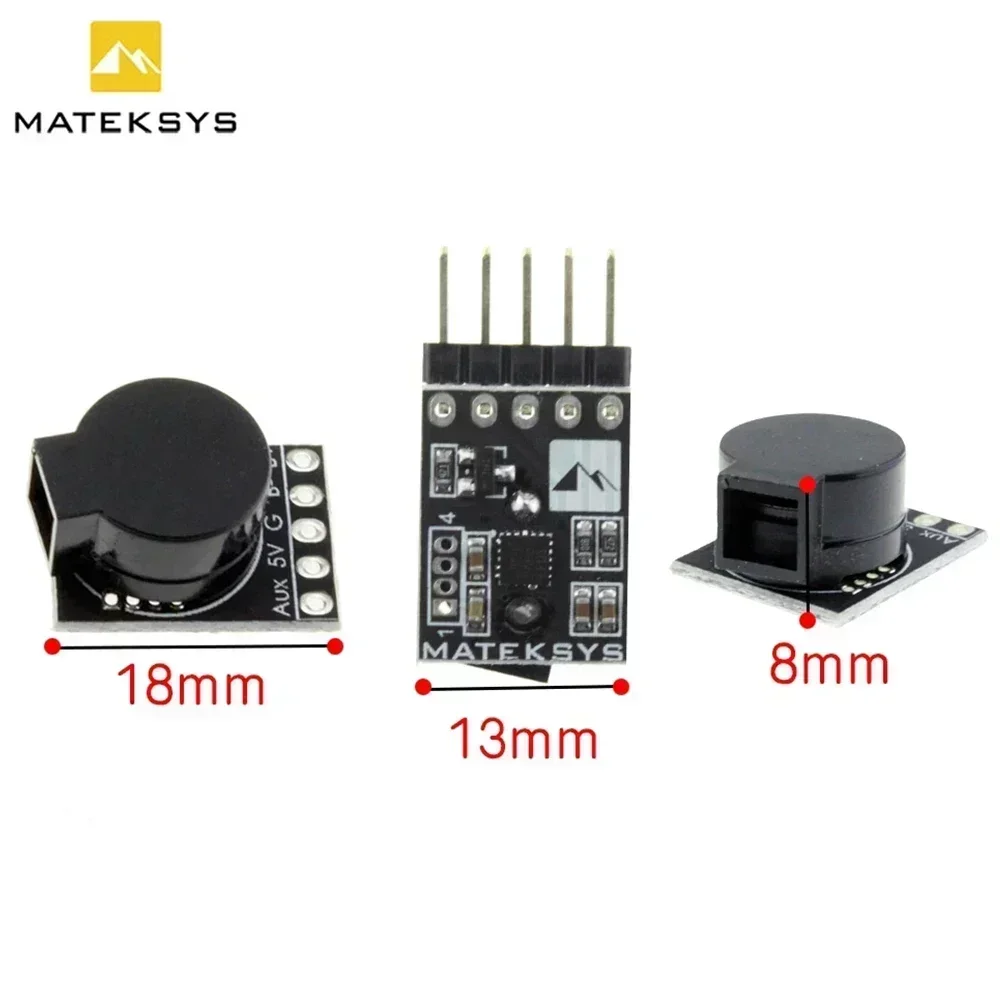 Matek – contrôleur de vol bip modèle perdu, avec Buzzer fort 5V, MCU intégré pour Drone FPV, Multicopters, suivi de quadrirotor RC