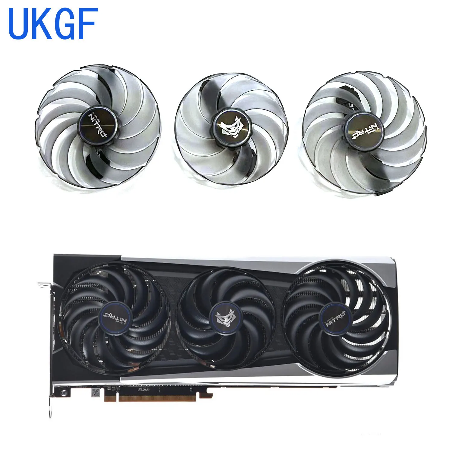 New LED DIY Cooler 87MM FDC10H12D9-C 95MM FDC10U12D9-C for Sapphire NITRO+ AMD Radeon RX 6700 6800 6900 XT Graphics Card