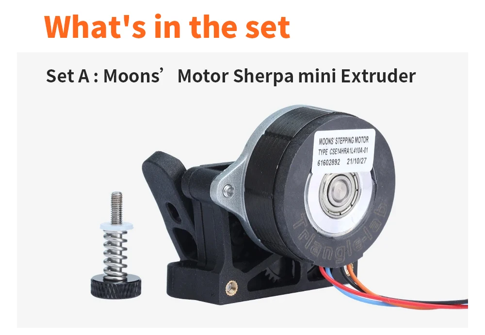 Trianglelab-Sherpa Mini-Extruder, Moons' Motor, LDO-Motor, kein Motor, Spritzguss, stark und langlebig, geringes Gewicht. – Detail 9