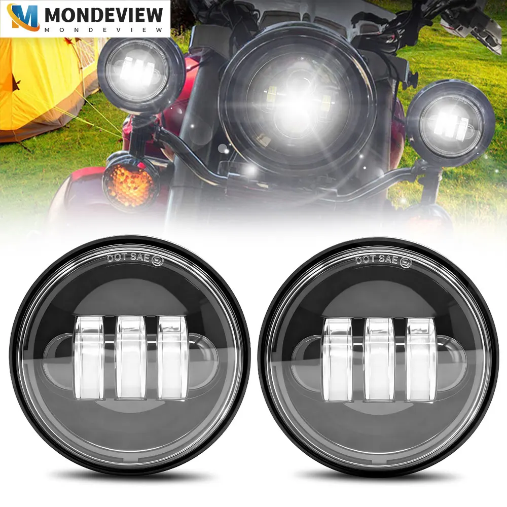 

MONDEVIEW 4.5-inch turn fog light 6000K white light turn assist light 8000LM brightness 180W motorcycle daytime running light