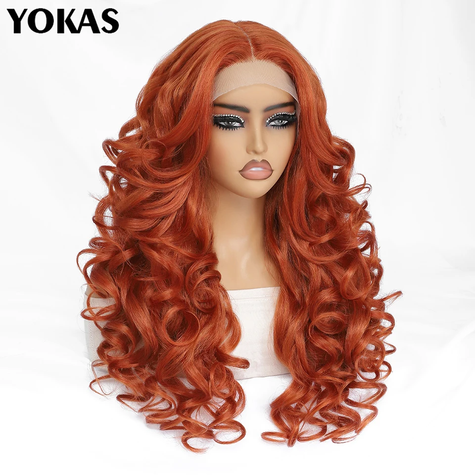 

24 Inch Lace Front Wig Synthetic Afro Curly For African Women High Resistant Fiber Lace Frontal T Part For Black Female