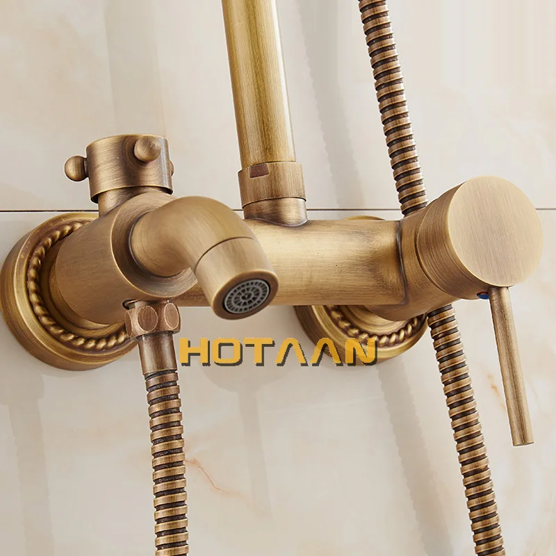 . Antique Bathroom Mixer Bath Tub Copper Mixing Control Valve Wall Mounted Shower Faucet concealed faucet YT-5313-A