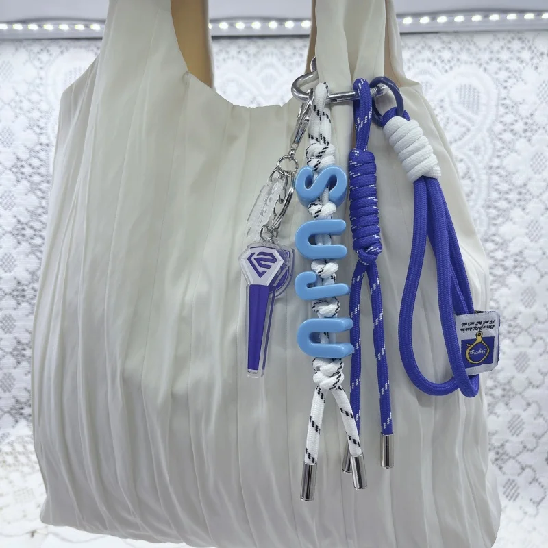 Kpop المعبود سوبر جونيور اليدوية حبل المنسوجة المفاتيح الحفل دعم قلادة الديكور ظهره المفاتيح قلادة المشجعين هدية