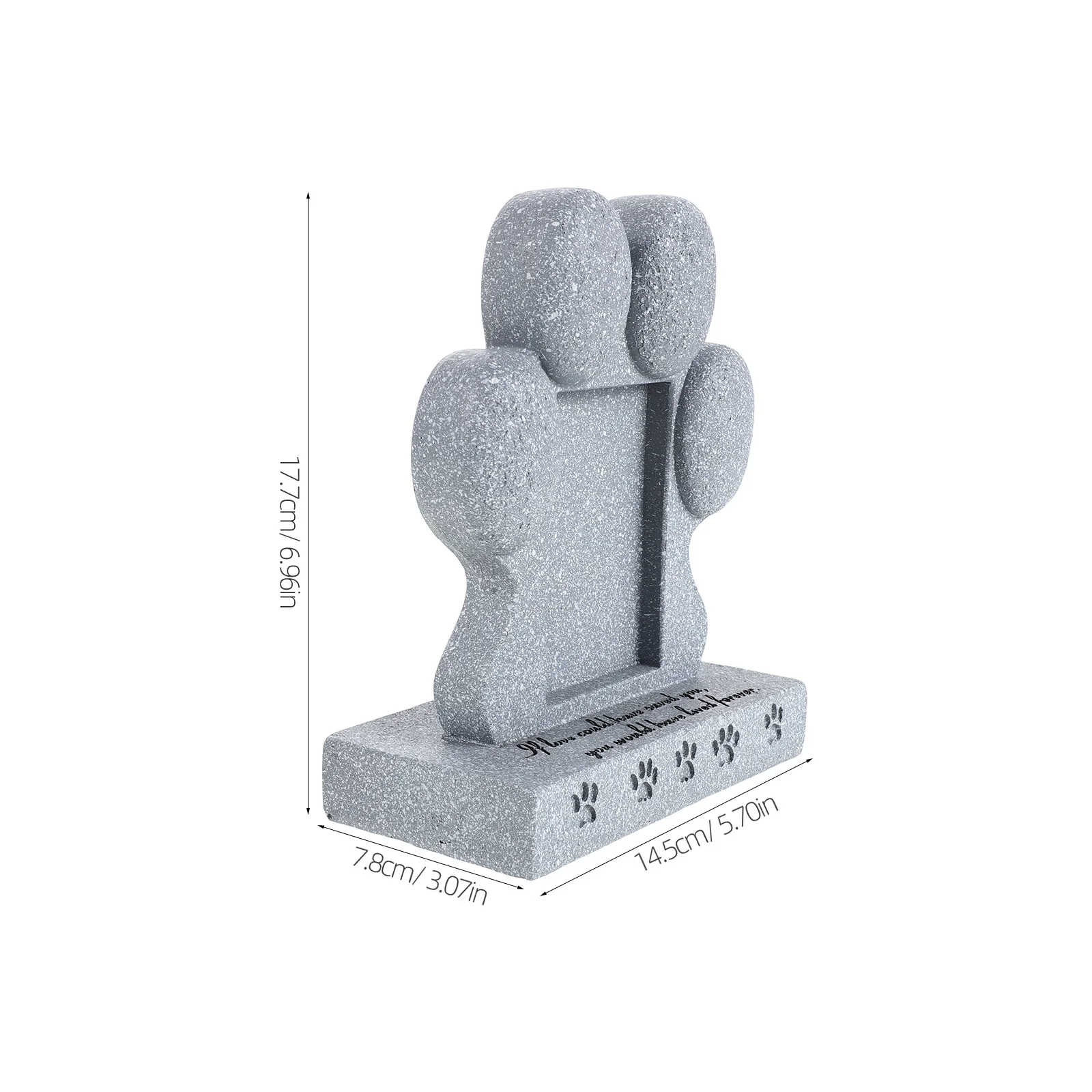 Pet Memorial Stone Weatherproof Tombstone Dog Cat Burial Garden Grave Marker Memorial Pet Memorials for Dogs Outdoor