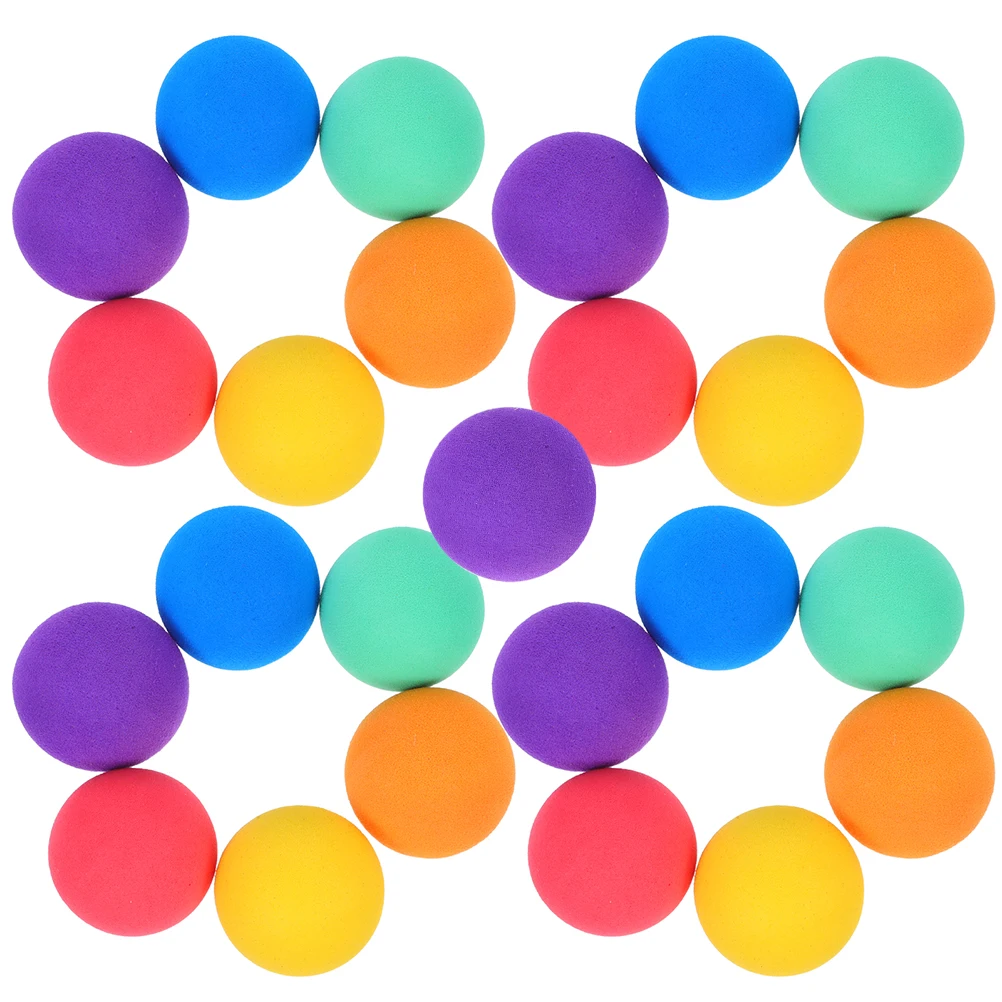 

25Pcs Kids Play Balls Soft Eva Sponge Bounce Ball Set Lightweight Portable Ball for Indoor Outdoor Games and Early Learning