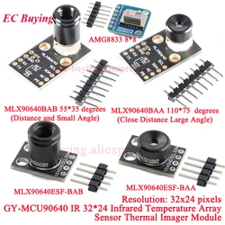 MLX90640BAA MLX90640BAB MLX90640 GY-MCU90640 IR 32*24 Dot Matrix Infrared Temperature Array Sensor Thermal Imager Module AMG8833
