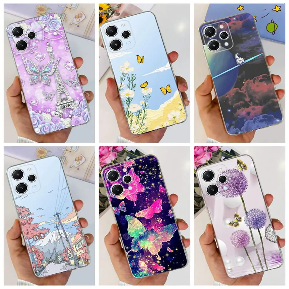 For Cover Xiaomi Redmi 12 Case For Redmi 12 Capas Phone Case Armor Bumper Back Shockproof Soft TPU Case For Redmi 12 Funda 6.79