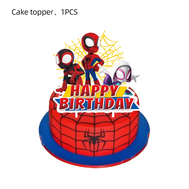 Spidey And His Amazing Friends Birthday Party Decoration Balloons  Backdrop Balloons Plates SpiderMan Party Supplies Gift Boys