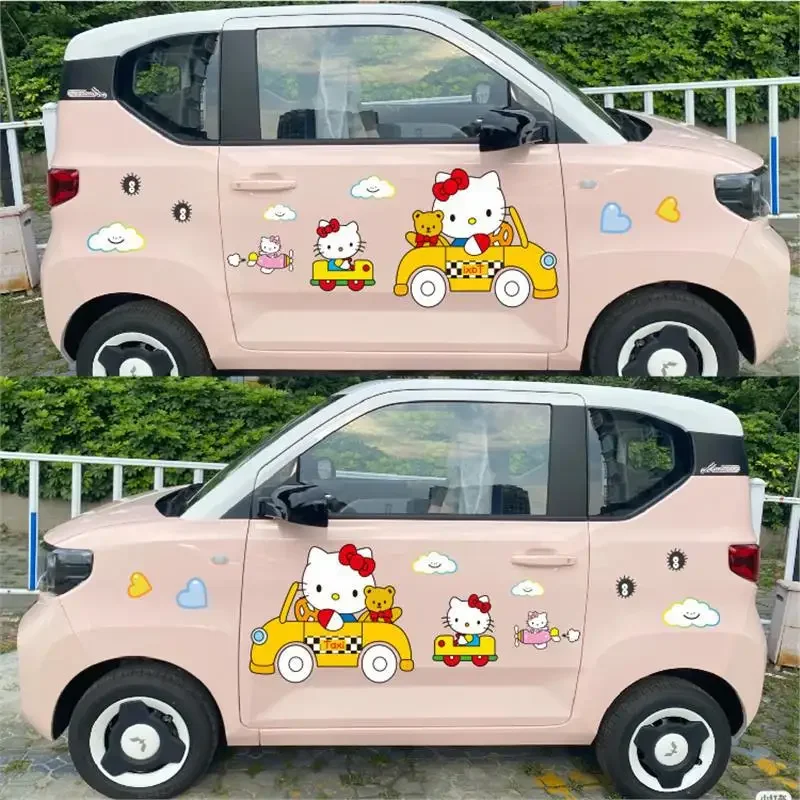 

Sanriou Car Sticker Body Decorate Car Film Stickers Car Clothing Cartoon Hello Kitty Car Decorate Accessories Festival Gift