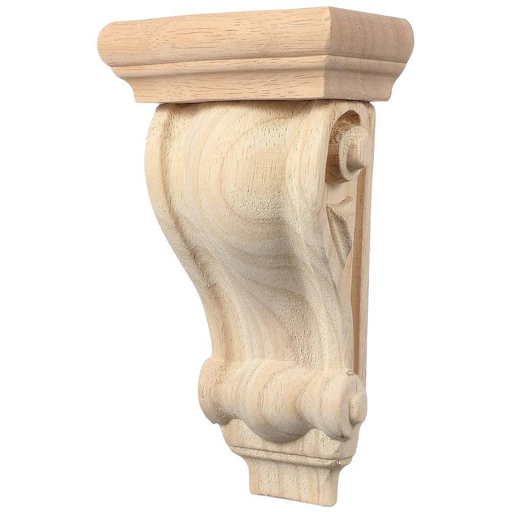 European Style Carved Wooden Corbel Decorative Shelf Support for Home Decor Fireplace Mantel Wall Door Window Column Accent