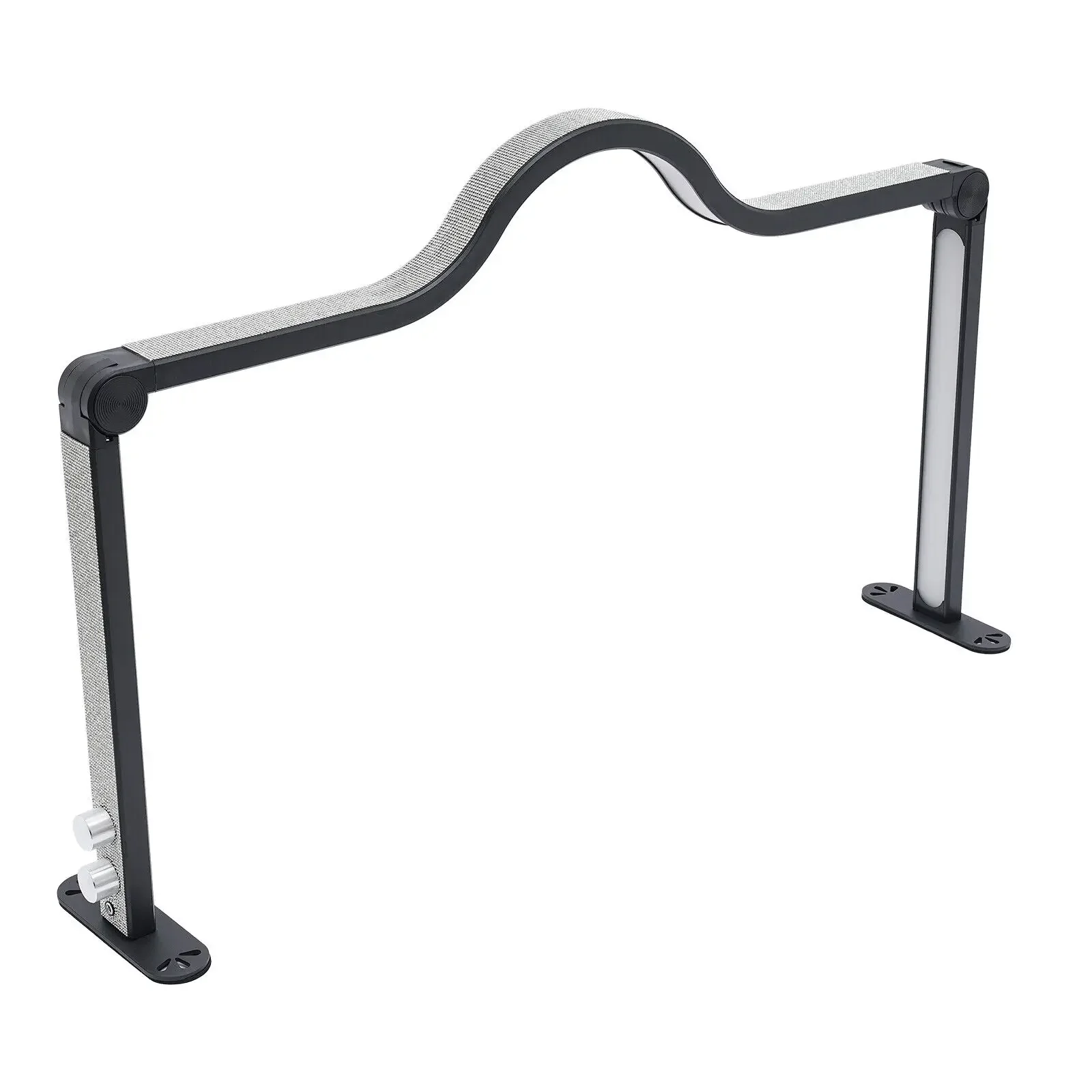 調光可能な 48W ネイルテックランプ – 3 つのライトモード (3000K-6000K)、折りたたみ式デスクマニキュアランプ、ブラック